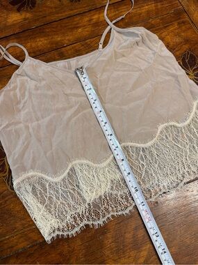Aritzia Beige/Cream Lace-Trim Camisole